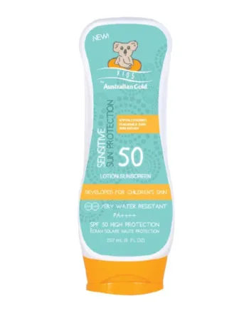 Australian Gold Solcreme Lotion  Faktor 50 Kids 237ml Solcreme Hos Frisøren   Baronen