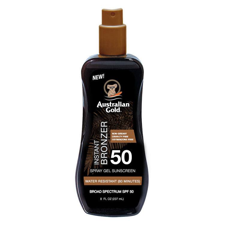 Australian Gold Solcreme Lotion Spray Spf 50 Bronzer 237ml Solcreme Hos Frisøren Baronen