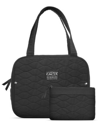 -delt Karen Toilettakse Sæt Sort Quilt