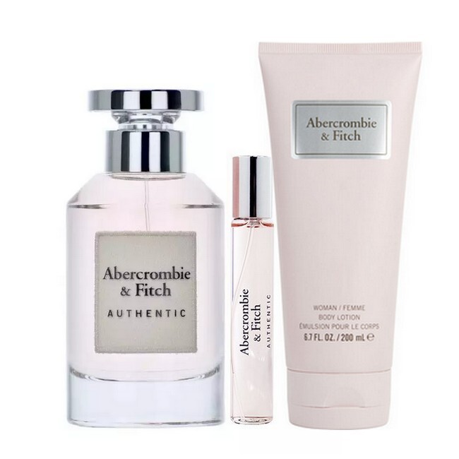Abercrombie   Fitch Authentic Woman Sæt 100 Ml Edp 15 Ml Edp Body Lotion