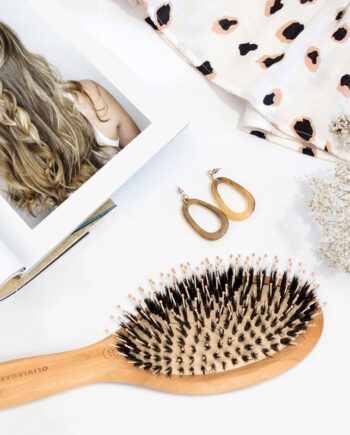 Olivia Garden  Combo Bambus Hårbørste Med Ioner Og Vildsvine Hår